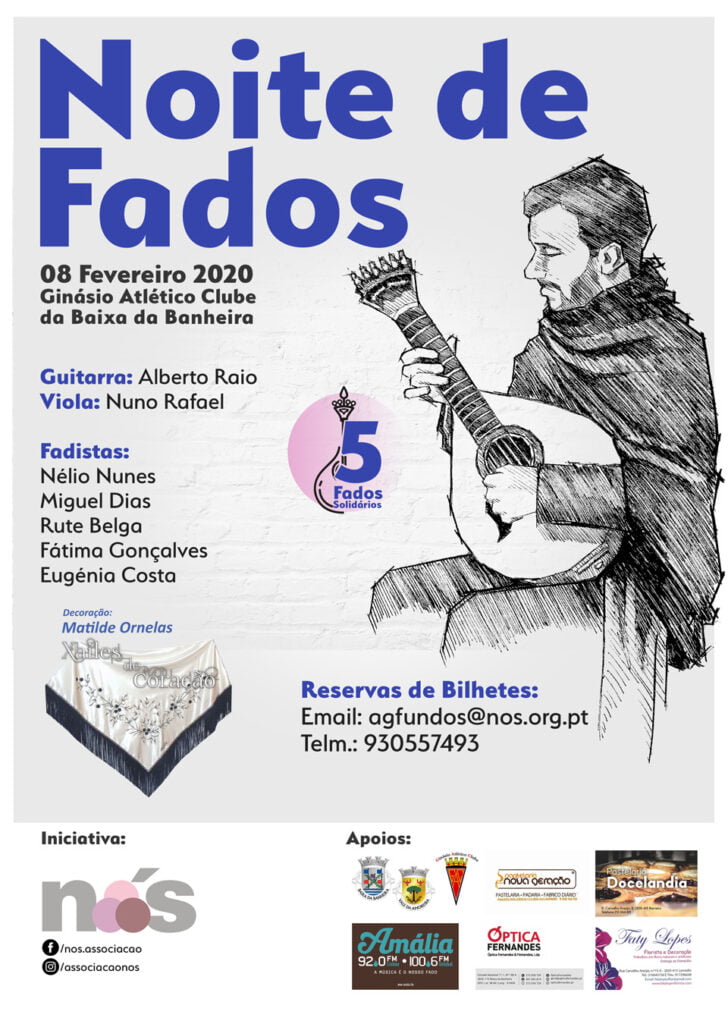 cartaz de Noite de Fados Solidária da NÓS